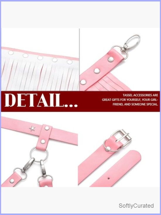 Cowgirl Fringe Belt PU Leather Tassel Waist Harness Belt Women Costume Accessory main image 5